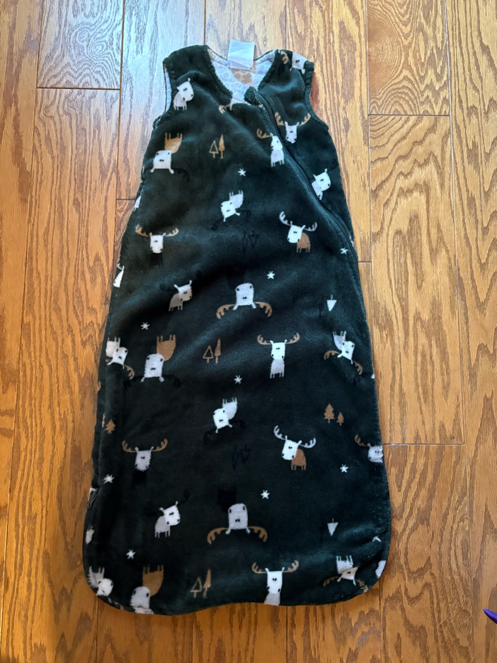 Kids Fleece Pajama Pants - Dark Green Reindeer Print 1.5 tog